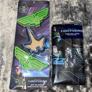 Buzz Lightyear Breakfast Molds and Tablecloth NEW